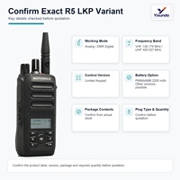 Radio Portátil Analógica y Digital Motorola R5 LKP Original, 256 Canales, Pantalla Monocromática IP67, Kit para Logística y Venta al Por Mayor
