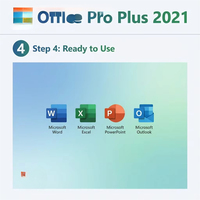 Version PC Off 2021 Pro Plus multilingue, support 24h/24 et 7j/7, activation en ligne à 100%, clé de licence 6