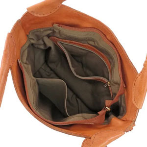 Bolso de mano de estilo retro para mujer, tejido a mano, de alta calidad, nuevo, auténtico, de piel de vacuno curtida vegetal, con cremallera - Product Image 4