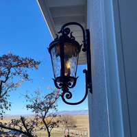 Lampe murale extérieure en fer de style européen, étanche IP65, ampoules néon E27 AC 85-265V, garantie 5 ans, éclairage de jardin