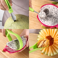 Multifunctionele Meloenballetjeslepel Set 3-in-1 Watermeloenlepel Fruit Snijder Gereedschap Fruit Snijgereedschap Set Keuken Gadgets