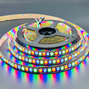 WS2812 Bande <span class=keywords><strong>LED</strong></span> Adressable Programmable 5V 5m 144 Leds/m Pixel Indépendant Bande <span class=keywords><strong>LED</strong></span> Adressable avec Colle Goutte Couleur IP65 RGB Smart <span class=keywords><strong>Strip</strong></span>