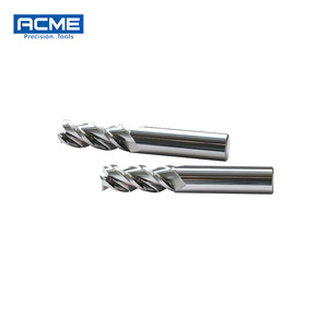 Fraise à queue en carbure ACME Factory CNC pour aluminium, finition haute brillance, 3 cannelures - Product Image 2