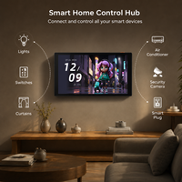 Panneau intelligent Tuya 7 pouces OEM direct usine avec hub passerelle WiFi/Zigbee et carte mémoire pour système d'automatisation de toute la maison