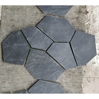 Dalles de pavé hexagonales en ardoise naturelle de bonne qualité, écologiques, durables, pour l'extérieur, garantie 3 ans