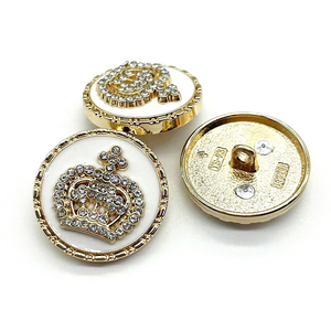 מתכת אופנה ריינסטון מתכת פרל שוק מעטפת תפירת כפתור עבור אביזרי בגד - Product Image 5