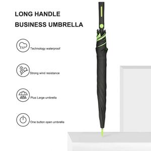 <b>Umbrella</b> Manufacturer Supplier High Quality Durable <b>Windproof</b> Double Layer Automatic Fiber Black Yellow Golf <b>Umbrellas</b> With Logo - Product Image 2