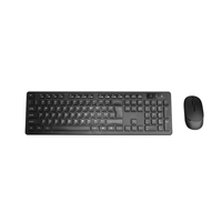 Set Keyboard dan Mouse Nirkabel Mini Model Baru, Tahan Air, 104 Tombol, Terhubung USB, untuk Kantor atau PC Gaming