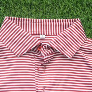 2025 Tùy Chỉnh Chất Lượng Cao Nhanh Chóng Khô Polyester Spandex 180 GSM 4 Cách Căng Sọc In Hiệu Suất Golf T Áo Sơ Mi Cho Nam Giới - Product Image 3