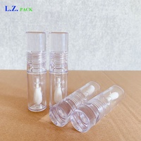 Nouveaux tubes d'emballage de brillant à lèvres LZ Pack de 8 ml avec applicateur doe foot unique, tubes transparents personnalisables et boîtes pour brillant à lèvres