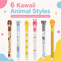 Stylo gel effaçable Kawaii mignon en forme d'animal 0,5 mm, stylo promotionnel en plastique de l'usine de Yiwu