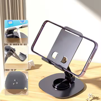 Support de téléphone portable rotatif à 360 degrés, support de tablette, support de téléphone réglable en angle, support de téléphone portable pliable pour bureau