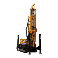 Foreuse hydraulique diesel sur chenilles pour puits d'eau, 350m 300m, machine de forage DTH
