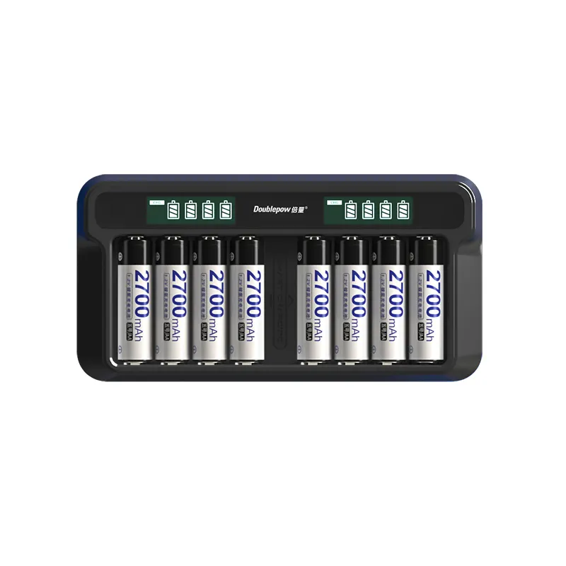 New arrivals 8 slots aaa aa nicd nimh battery charger fast charger with smart LCD display