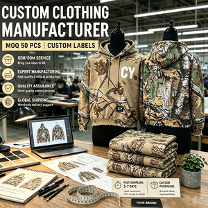 Custom Rhinestone Zip Up Hoodie <b>Leaf</b> camouflage printing French Terry Fleece Embroidery Oversized Streetwear Sweatshirt men - Product Image 1