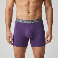 Caleçons Boxers Homme Personnalisés Taille Mi-Haute Jambes Longues Rafraîchissants Respirants Doux en Fibre de Bambou OEM ODM Marque Privée Vente en Gros à Bas Prix