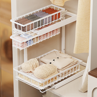 Étagère de rangement de cuisine en métal à 3 niveaux coulissante pour évier, organisateur moderne multi-niveaux pour armoire, étagère à épices, gain de place, durable, antirouille