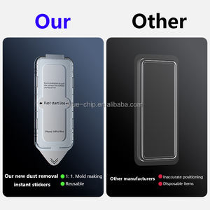 Kit de nettoyage auto-alignant, applicateur de protection d'écran HD <span class=keywords><strong>pour</strong></span> <span class=keywords><strong>téléphone</strong></span> portable, élimination de la poussière, <span class=keywords><strong>pour</strong></span> iPhone 15 Pro Max, téléphones portables - Product Image 6