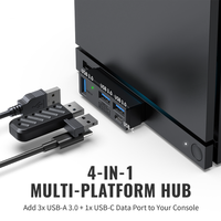 Station d'accueil Steam Deck 4 en 1, Hub USB C avec adaptateur multi-ports 4K HD MI PD pour PS5, station d'extension PC