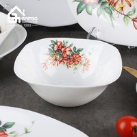 Vente en gros de service de table 16/24 pièces vaisselle personnalisée en opale et service de table en opale résistant à la chaleur bol et assiette pour l'Algérie