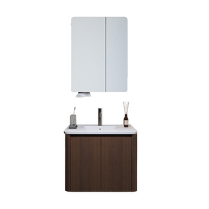 ตู้ห้องน้ำติดผนังแบบเรียบง่าย ดีไซน์จีน พร้อมไฟ LED <span class=keywords><strong>กระจก</strong></span>เงา PVC ไม้อัด สำหรับบ้านและโรงแรม - Product Image 5