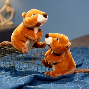 Brown Inland Beaver Kuscheltier Spielzeug Lebensechter River Beaver mit großen Zähnen Weiches Plüsch Geburtstags geschenk für Kinder Made Long Plush - Product Image 3