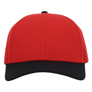 Wholesale Custom Logo Laser Cut Perforated <b>Baseball</b> <b>Cap</b> Waterproof Quick Dry 2 Tones 6 Panel Curved Brim Sports Hat with OEM Ser - Product Image 2