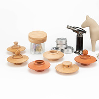 Boîte à fumer en bois massif, ensemble de fumoir à cocktails, dôme de fumée, filtre, outil de mixologie, couvercle de fumage, design moderne et minimaliste