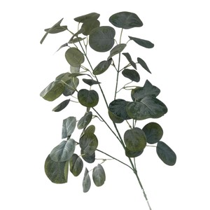 Plante d'eucalyptus artificielle à branche unique, feuilles vertes moyennes en soie, haute simulation, pour décoration de mariage et de maison - Product Image 5
