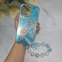 Étui de téléphone portable rose de luxe pour Iphone X Xr Xs Max 11 12 13 14 15 16 Pro Max Housses de téléphone bleues pour Samsung Oppo Series