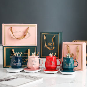 Taza eléctrica inteligente con Control <span class=keywords><strong>de</strong></span> temperatura, juego <span class=keywords><strong>de</strong></span> <span class=keywords><strong>tazas</strong></span> <span class=keywords><strong>de</strong></span> café <span class=keywords><strong>de</strong></span> cerámica mate <span class=keywords><strong>de</strong></span> 55 grados, oferta, regalo directo, 2022 - Product Image 3