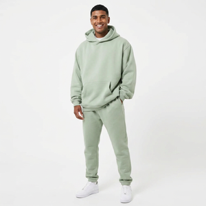 Conjunto Deportivo para Hombre de Alta Calidad, Ropa Deportiva Urbana 100% Algodón, Logotipo Personalizado, Conjunto para Correr, Trotar al Aire Libre, Corte Holgado Extra Grande - Product Image 1