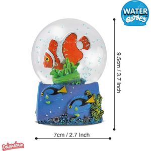 Deluxebase Eco-Friendly Blue Tang Fish Figura de resina Dirigido a adultos Globo de nieve con vidrio Brillo Resina Arrecife Peces Globo de agua - Product Image 2