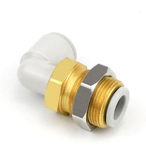 Raccord en angle droit de la série Quick-Connector, joint de coude de cloison, insert de tuyau pour tuyaux de plomberie KQ2LE04-06-08-10-12-00MM - Product Image 3
