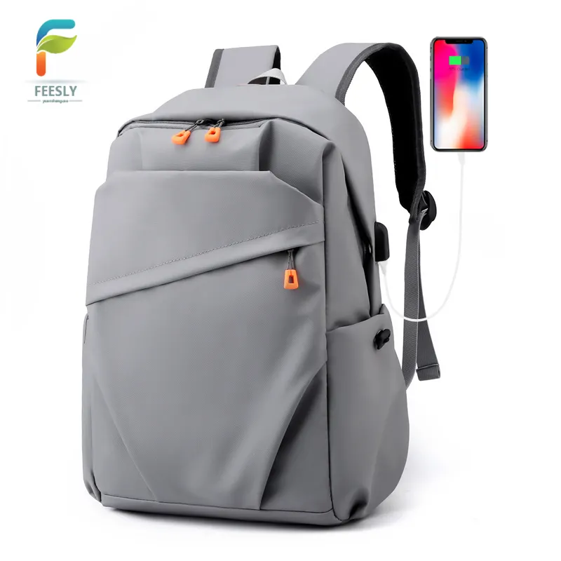 travel bags business 15.6 laptop men simple backpack luxury usb charging college polyester student backpacks