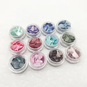 12 Colors Irregular Nails Abalone Shell Slice Flake Nail Art Flakes Mermaid Broken Shell Nail Glitter Sequin