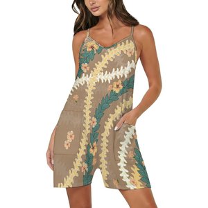 Tuta con Bretelle Personalizzabile Esclusiva, Vestibilità Ampia, con Doppie Tasche, Stampa su Richiesta Puakenikeni Lei, Tuta Intera da <span class=keywords><strong>Donna</strong></span> - Product Image 2