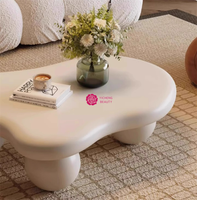 Meubles de maison modernes de haute qualité Yicheng Table basse en forme de nuage blanc pour salon Table à thé personnalisée à vendre