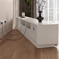 Meuble TV et Table Basse en Bois Crème, Combinaison Moderne et Simple pour Salon, Rangement Chambre, Meuble TV 65 pouces+