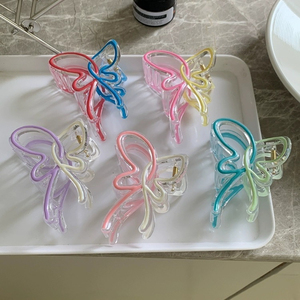 Popular Unique Design <b>Sweet</b> Gradient Color Butterfly Hairpin Fashionable Temperamental Girl's Hairpin Wholesale Headwear - Product Image 2