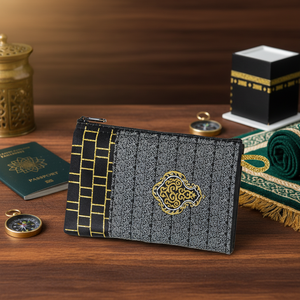 Couverture Kaaba portefeuille tissé design islamique - Product Image 3