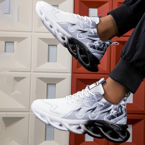 Chaussures de course en mesh à dégradé de couleurs, semelle épaisse et respirante, légères, à lacets, chaussures de sport - Product Image 3