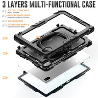 Pour Huawei PatePad SE 11 pouces 2024 étui robuste mains poignée avec 360 rotation support bandoulière