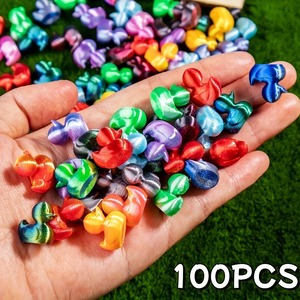 Mini Statue di Anatre 100 Pezzi Stampate in 3D in Resina con Gradiente di Colore Casuale, Decorazioni per Interni ed Esterni, Casa delle Fate, Regalo per le Feste - Product Image 1