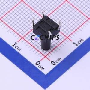 UK-B0202-G11.5-250 Tactile Switch Through hole-4P,6x6mm Switch Single Pole Single Throw Round Button 2.5N Through Hole - Product Image 2