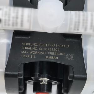 Bomba Neumática de Diafragma No Metálica PD01P-<span class=keywords><strong>HPS</strong></span>-PAA-A de 1/4'', Resistente a la Corrosión, Diafragma de Santoprene, Alto Flujo, Baja Presión, <span class=keywords><strong>125</strong></span> - Product Image 6