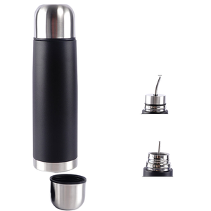 Ensemble de tasses isothermes 3-en-1 pour Yerba Mate, gourde à maté isolée à double paroi en acier inoxydable de 500 ml avec paille Bombilla, gourde argentine - Product Image 2