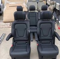 Siège Vito en cuir noir d'origine 2024 pour Mercedes Viano Vito Classe V, pliable sur les modèles W447/Metris/Vito/V250/V300