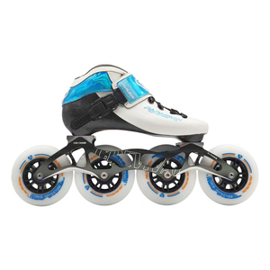 <span class=keywords><strong>Pattini</strong></span> a Rotelle Professionali in Fibra di Carbonio <span class=keywords><strong>per</strong></span> Ragazzi e Ragazze, Scarpe da Pattinaggio di Velocità a 4 Ruote con Luci Lampeggianti - Product Image 4