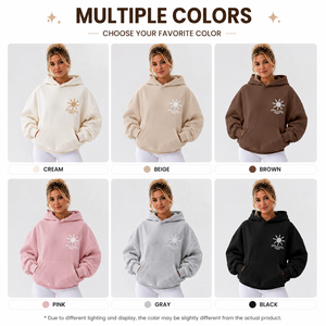 Sweat-shirt à capuche oversize en molleton de coton doux certifié BSCI OEKO-TEX pour femme, avec logo personnalisé, idéal pour les vacances à la plage, vente en gros directe usine - Product Image 4